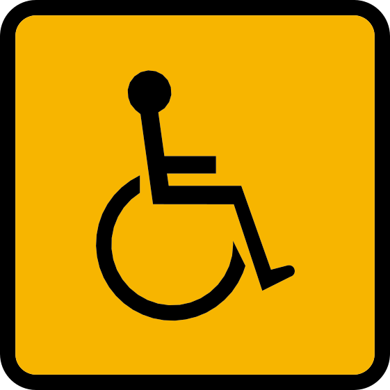 Bord X3 voorziening voor personen met een handicap