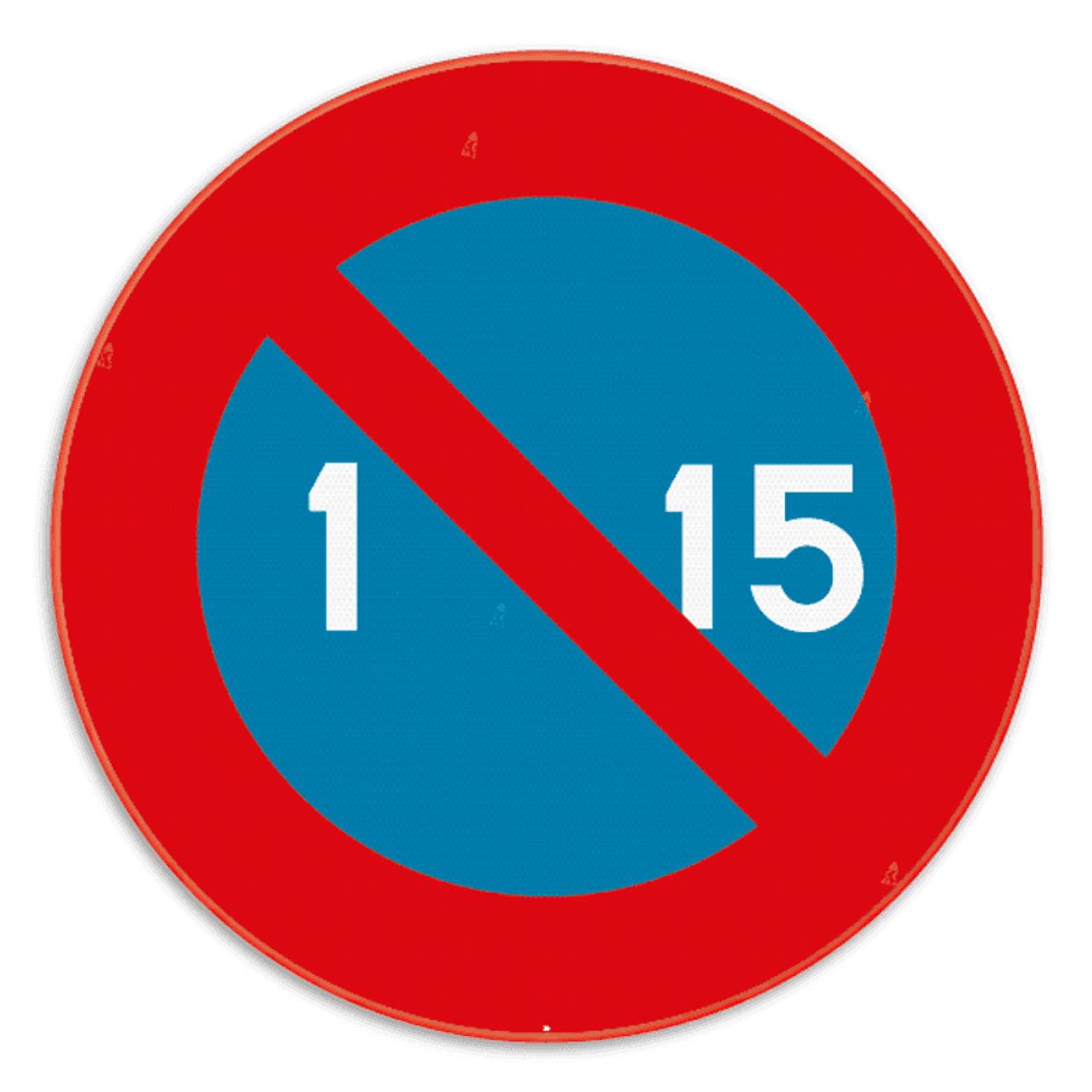 Bord E5 parkeerverbod eerste helft van de maand