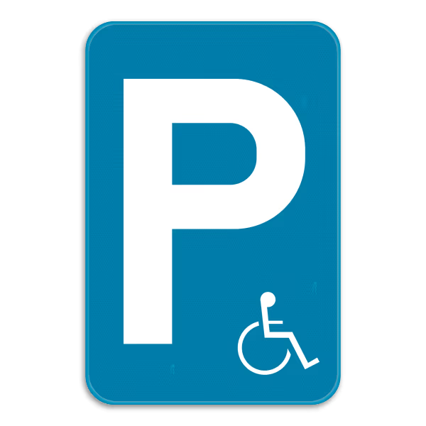 Bord E9a voorbehouden parkeerplaats mindervaliden