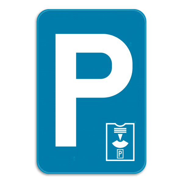 Bord E9a parkeren met parkeerschijf blauwe zone