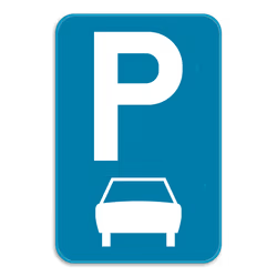 Bord E9b parkeren voor personenautos