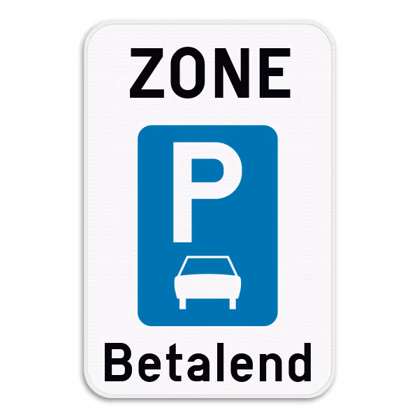 Zonebord ZE9 betalend parkeren
